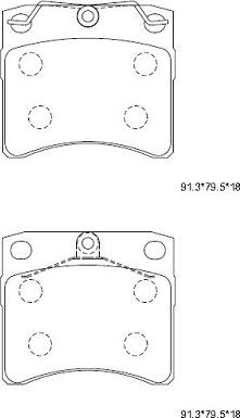 Asimco KD7723 - Гальмівні колодки, дискові гальма autozip.com.ua