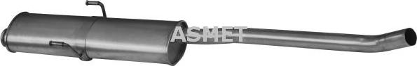 Asmet 09.066 - Середній глушник вихлопних газів autozip.com.ua