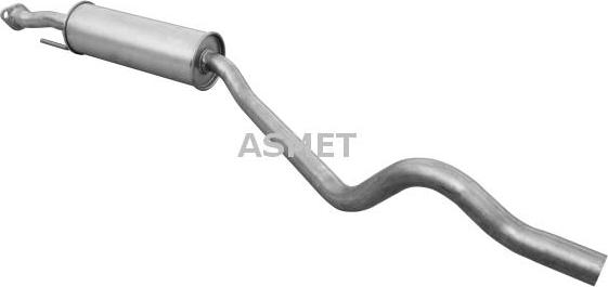 Asmet 05.075 - Середній глушник вихлопних газів autozip.com.ua