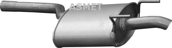Asmet 01.053 - Глушник вихлопних газів кінцевий autozip.com.ua