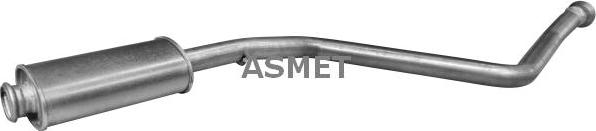 Asmet 08.041 - Середній глушник вихлопних газів autozip.com.ua