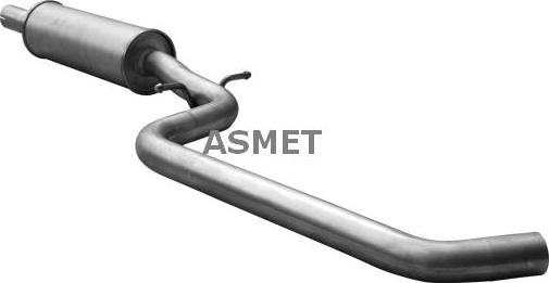 Asmet 03.128 - Середній глушник вихлопних газів autozip.com.ua