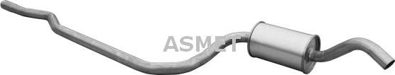 Asmet 07.069 - Середній глушник вихлопних газів autozip.com.ua