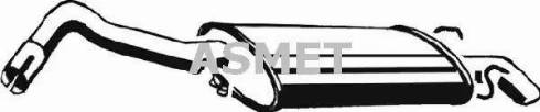 Asmet 07.104 - Глушник вихлопних газів кінцевий autozip.com.ua