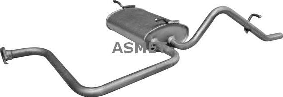 Asmet 24.065 - Глушник вихлопних газів кінцевий autozip.com.ua