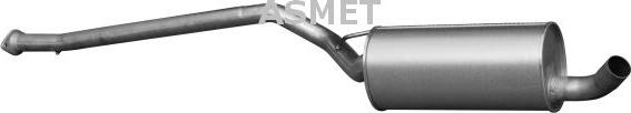 Asmet 07.215 - Середній глушник вихлопних газів autozip.com.ua