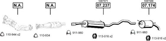 Asmet FO073140 - Система випуску ОГ autozip.com.ua