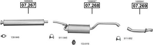 Asmet FO072991 - Система випуску ОГ autozip.com.ua