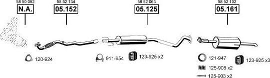 Asmet OP051305 - Система випуску ОГ autozip.com.ua