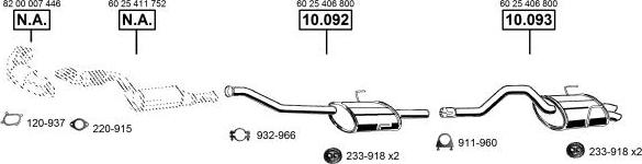 Asmet RE100980 - Система випуску ОГ autozip.com.ua