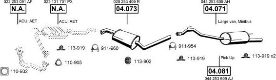 Asmet VA038445 - Система випуску ОГ autozip.com.ua