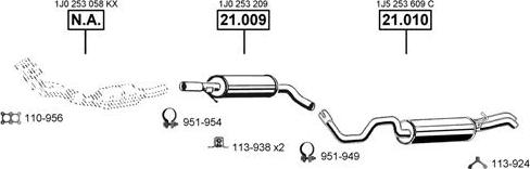 Asmet VA032620 - Система випуску ОГ autozip.com.ua