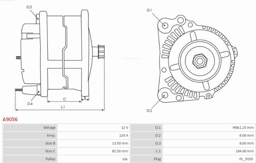 AS-PL A9056 - Генератор autozip.com.ua