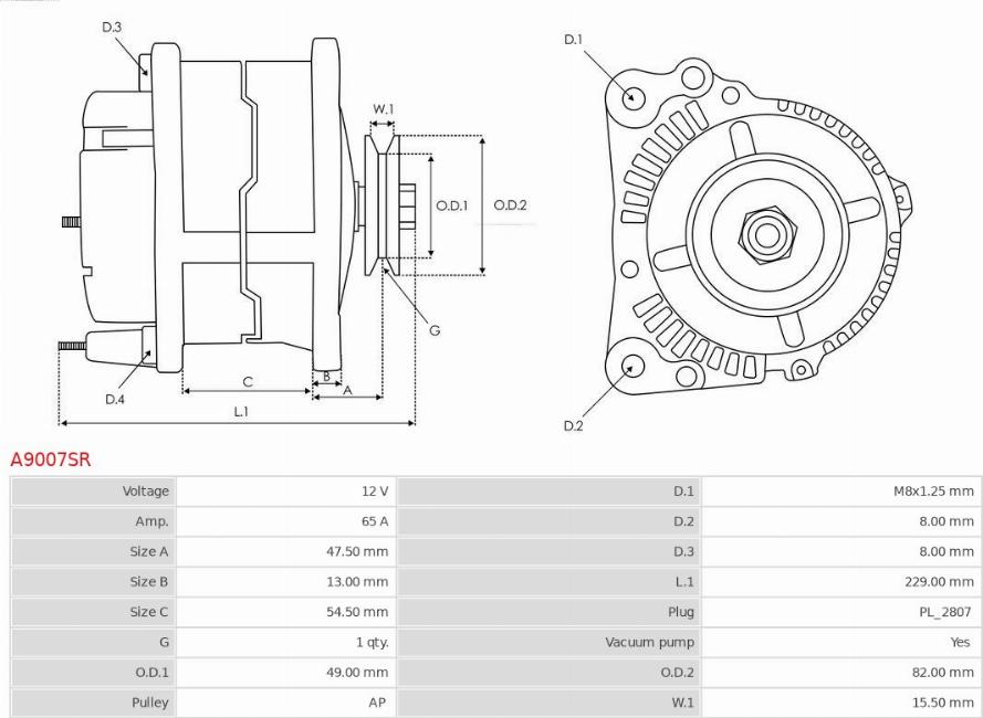 AS-PL A9007SR - Генератор autozip.com.ua