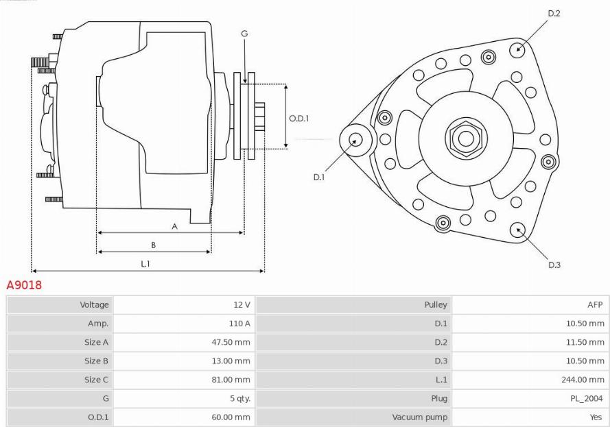 AS-PL A9018 - Генератор autozip.com.ua