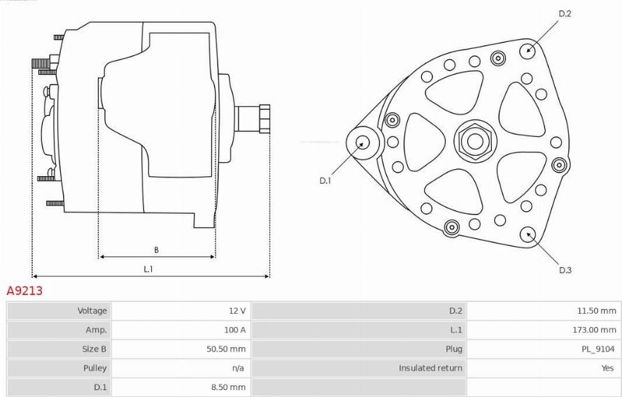 AS-PL A9213 - Генератор autozip.com.ua