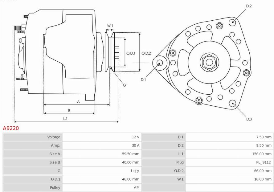 AS-PL A9220 - Генератор autozip.com.ua