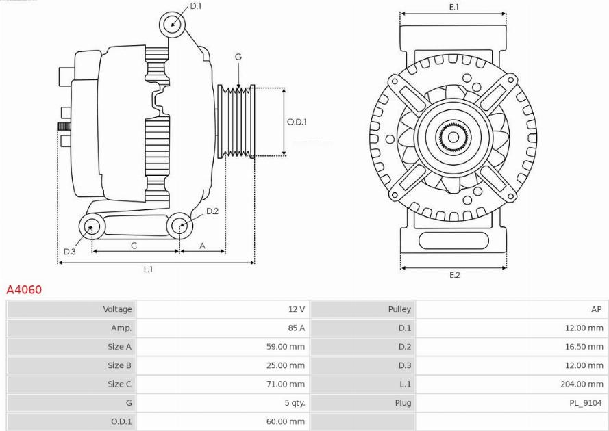 AS-PL A4060 - Генератор autozip.com.ua