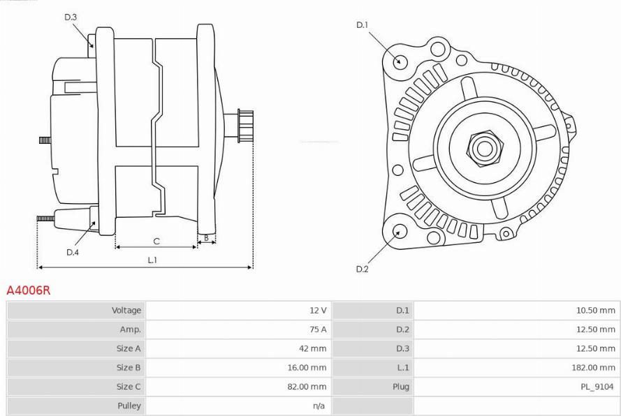 AS-PL A4006R - Генератор autozip.com.ua