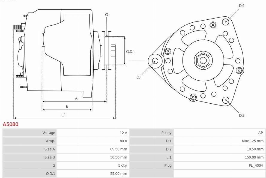 AS-PL A5080 - Генератор autozip.com.ua