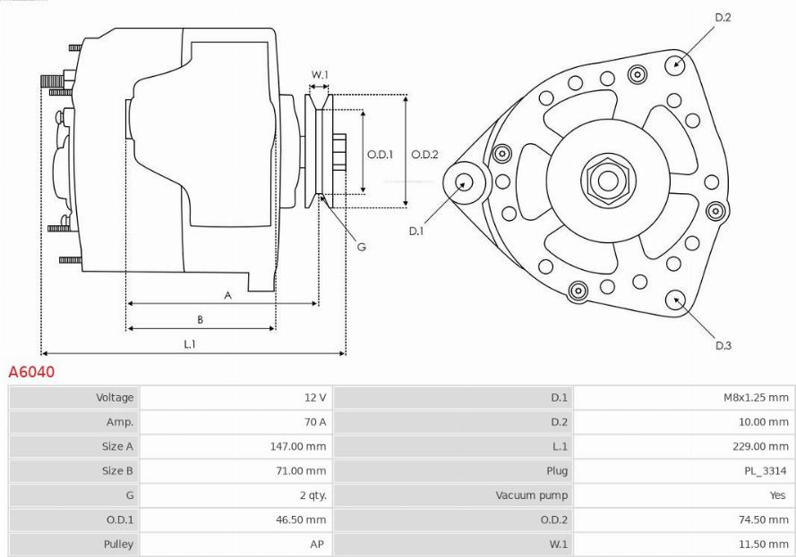 AS-PL A6040 - Генератор autozip.com.ua