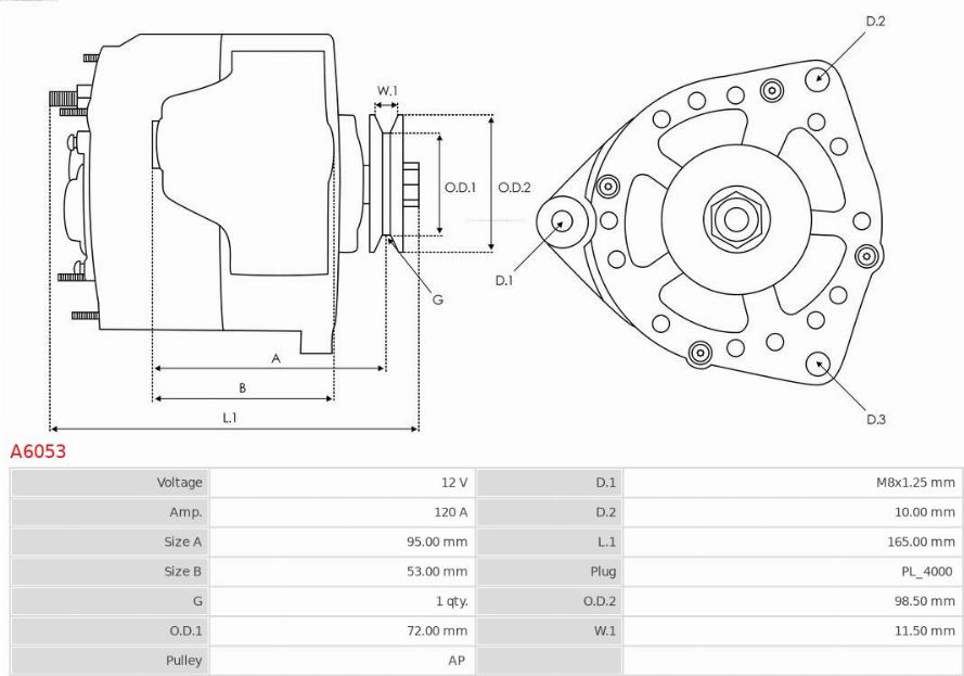 AS-PL A6053 - Генератор autozip.com.ua