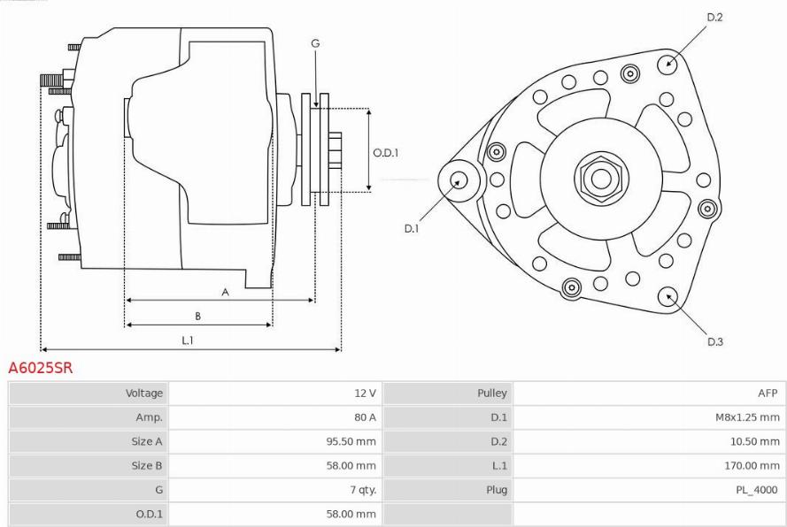 AS-PL A6025SR - Генератор autozip.com.ua