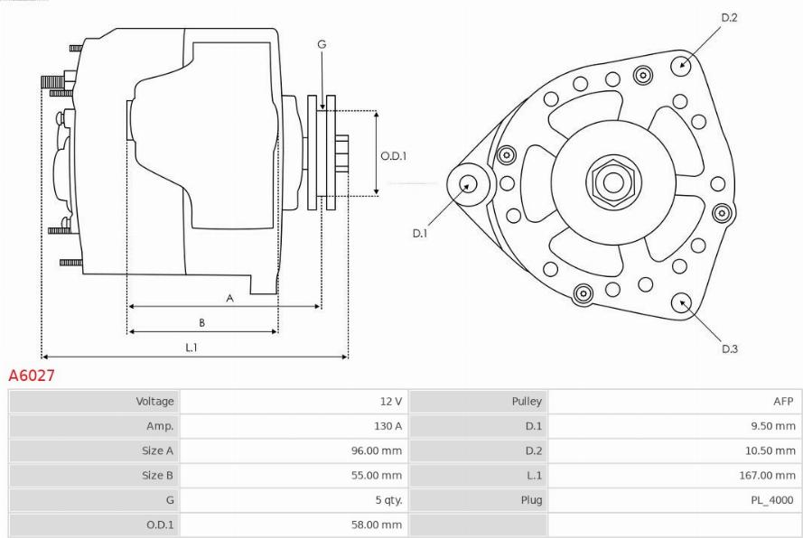 AS-PL A6027 - Генератор autozip.com.ua