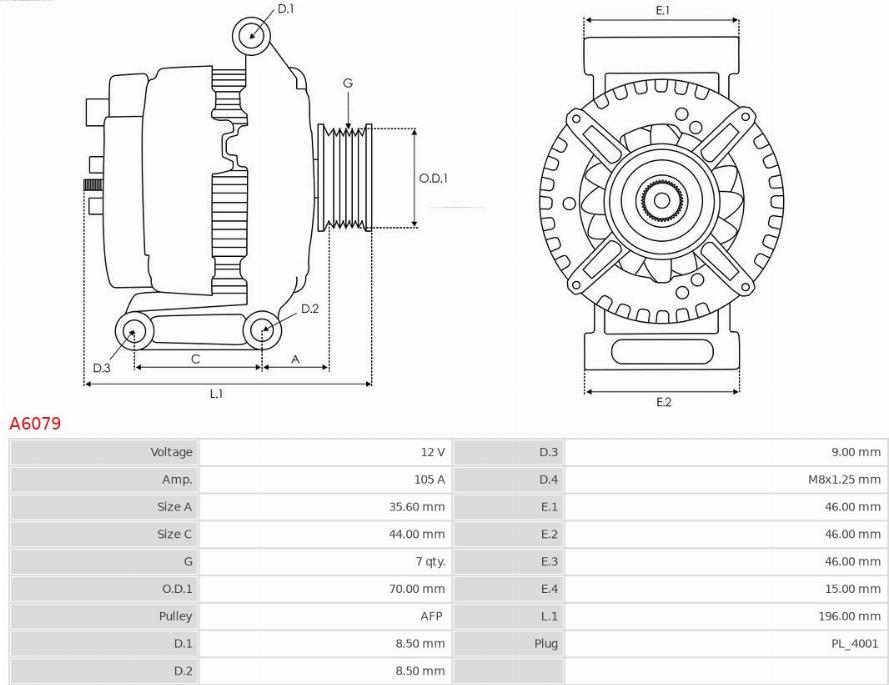 AS-PL A6079 - Генератор autozip.com.ua