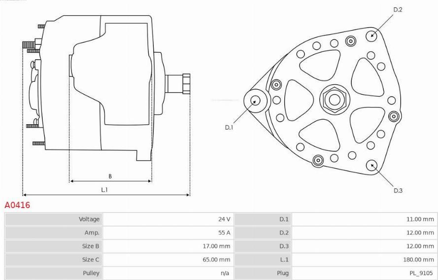 AS-PL A0416 - Генератор autozip.com.ua