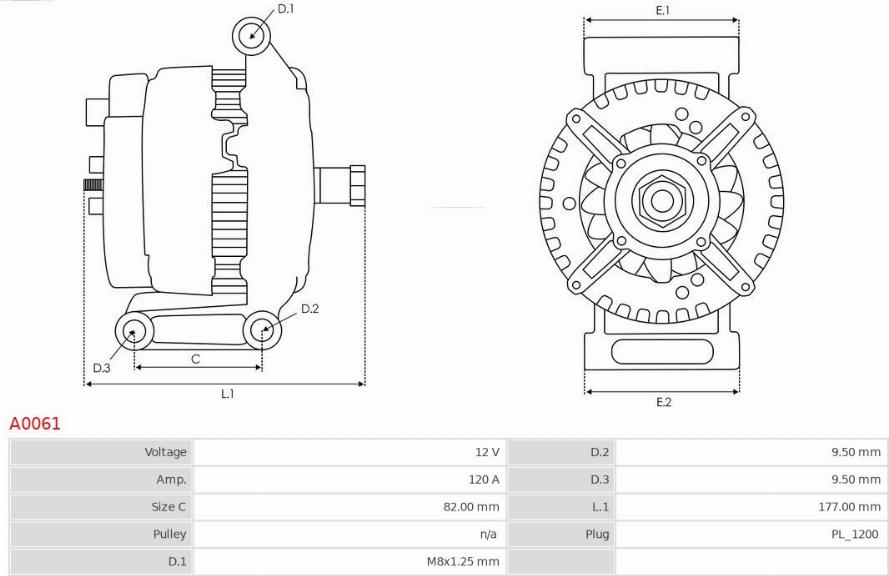 AS-PL A0061 - Генератор autozip.com.ua