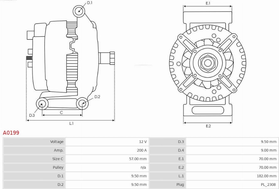 AS-PL A0199 - Генератор autozip.com.ua