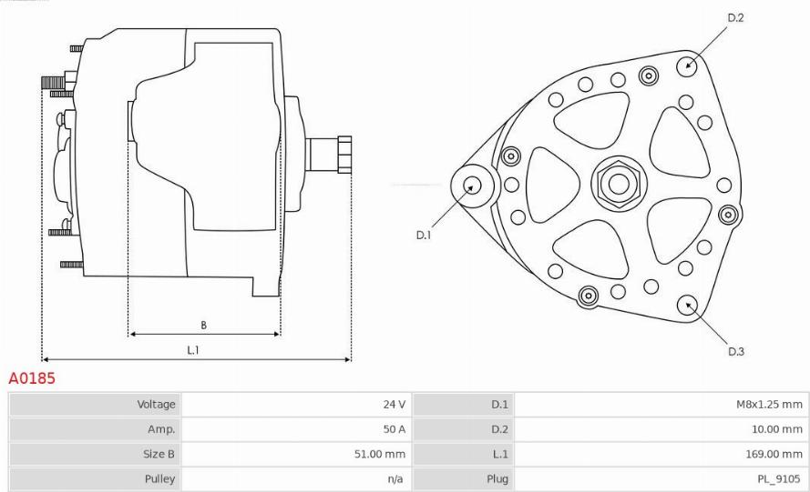 AS-PL A0185 - Генератор autozip.com.ua