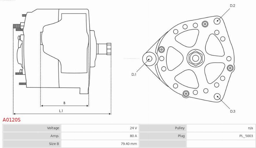 AS-PL A0120S - Генератор autozip.com.ua