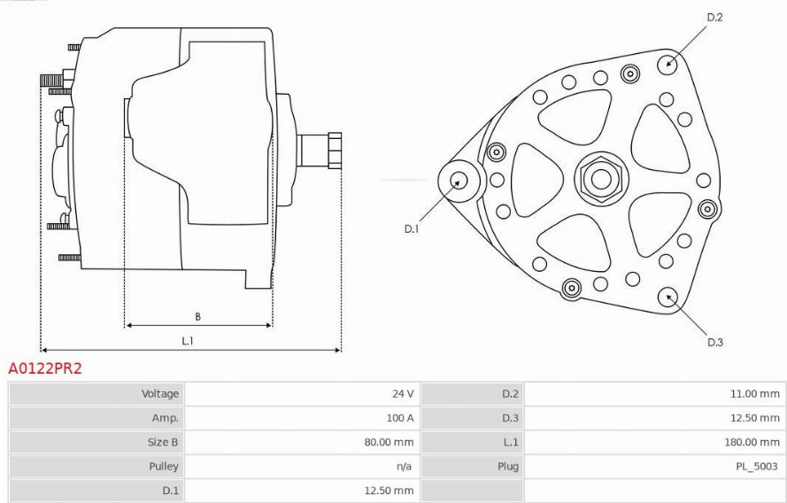 AS-PL A0122PR2 - Генератор autozip.com.ua