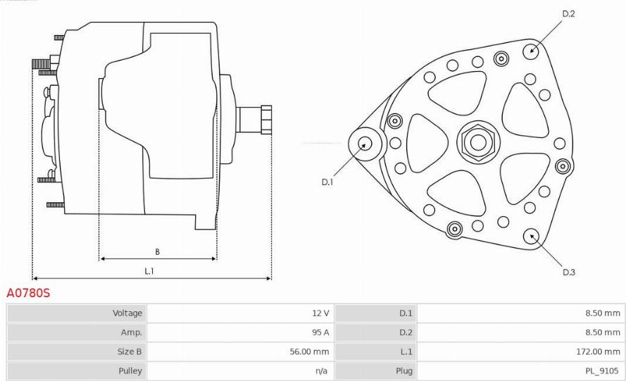 AS-PL A0780S - Генератор autozip.com.ua