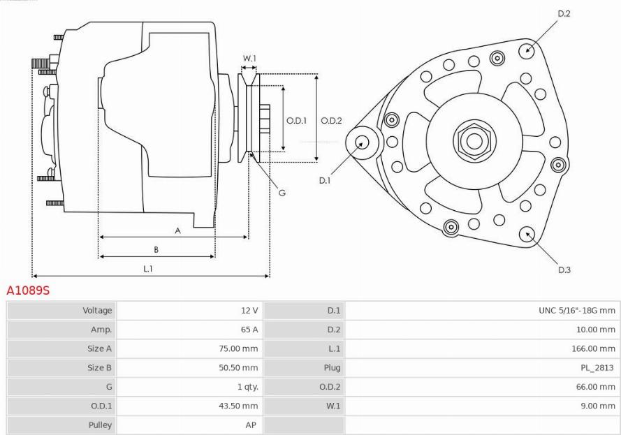 AS-PL A1089S - Генератор autozip.com.ua