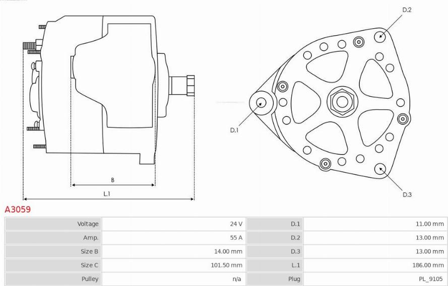 AS-PL A3059 - Генератор autozip.com.ua