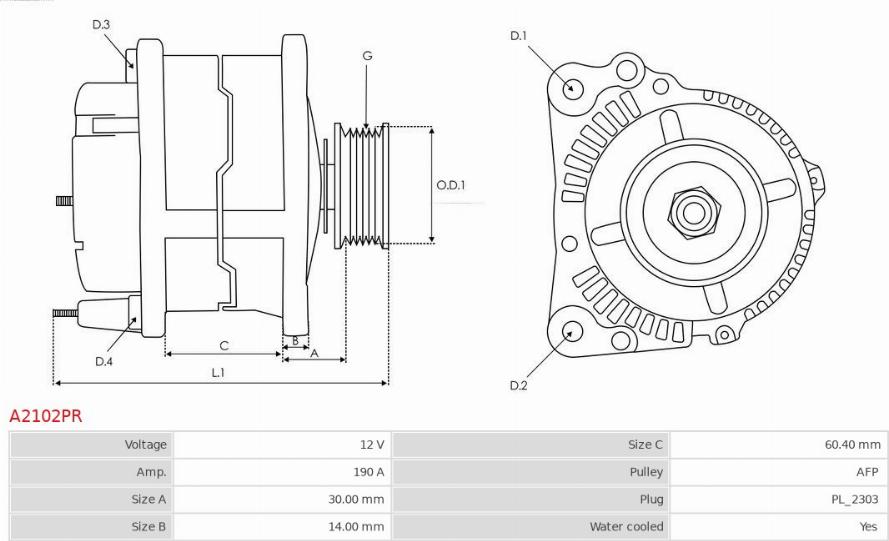 AS-PL A2102PR - Генератор autozip.com.ua