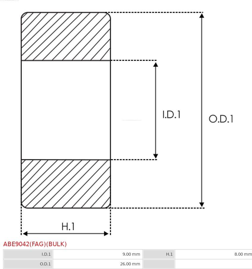 AS-PL ABE9042(FAG)(BULK) - Підшипник autozip.com.ua