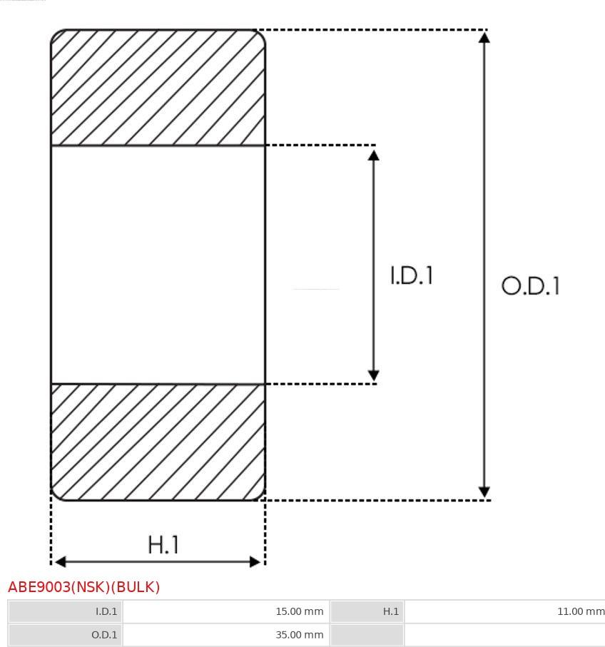 AS-PL ABE9003(NSK)(BULK) - Підшипник autozip.com.ua
