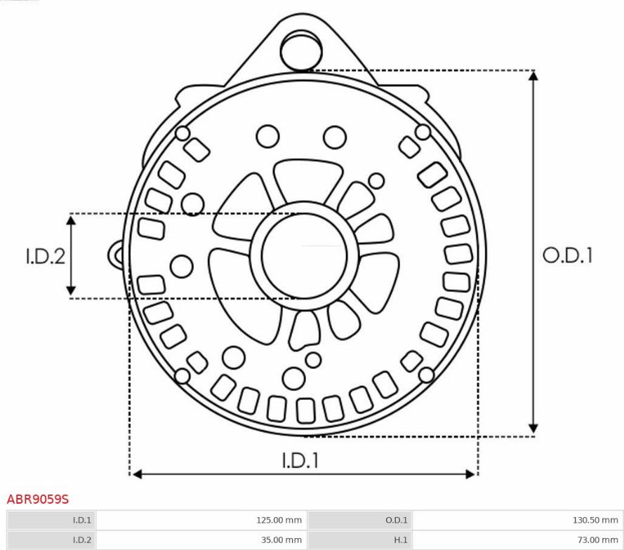 AS-PL ABR9059S - Bracket, alternator drive flange autozip.com.ua