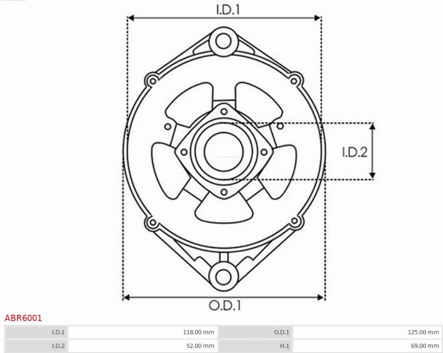 AS-PL ABR6001 - Bracket, alternator drive flange autozip.com.ua