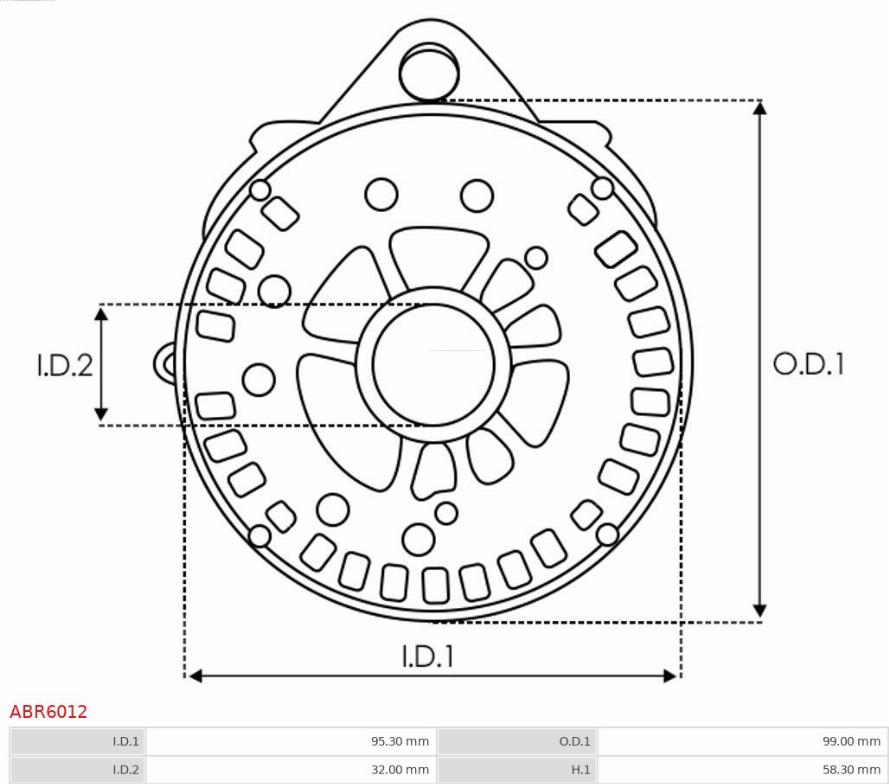 AS-PL ABR6012 - Bracket, alternator drive flange autozip.com.ua