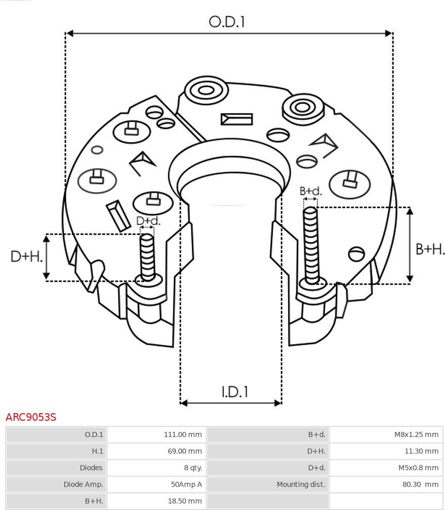 AS-PL ARC9053S - Випрямляч, генератор autozip.com.ua