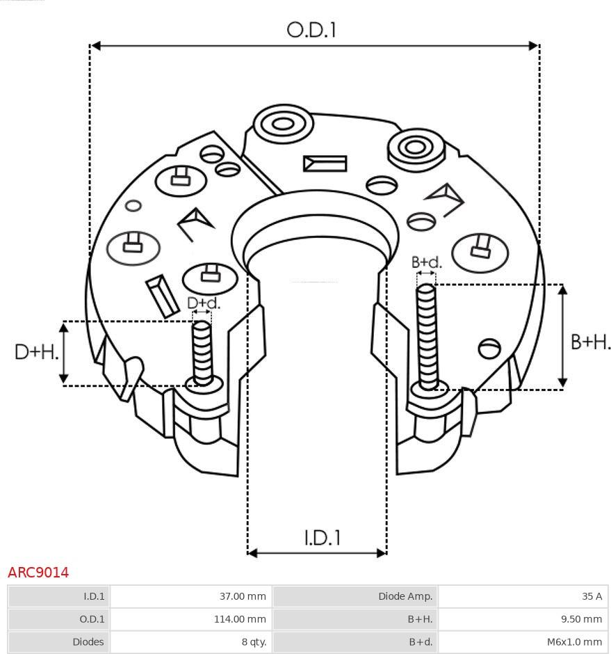AS-PL ARC9014 - Bracket, alternator drive flange autozip.com.ua