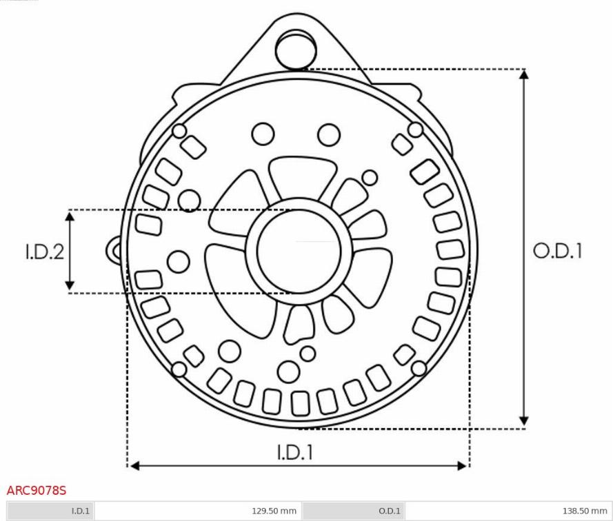 AS-PL ARC9078S - Bracket, alternator drive flange autozip.com.ua