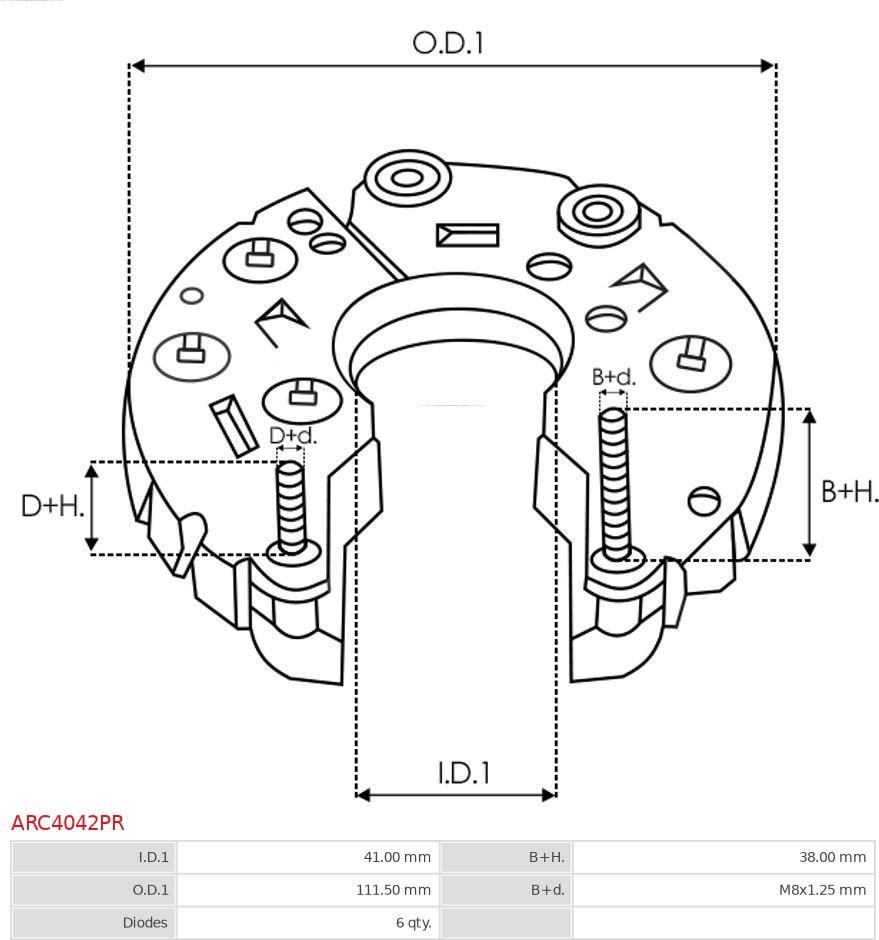 AS-PL ARC4042PR - Випрямляч, генератор autozip.com.ua