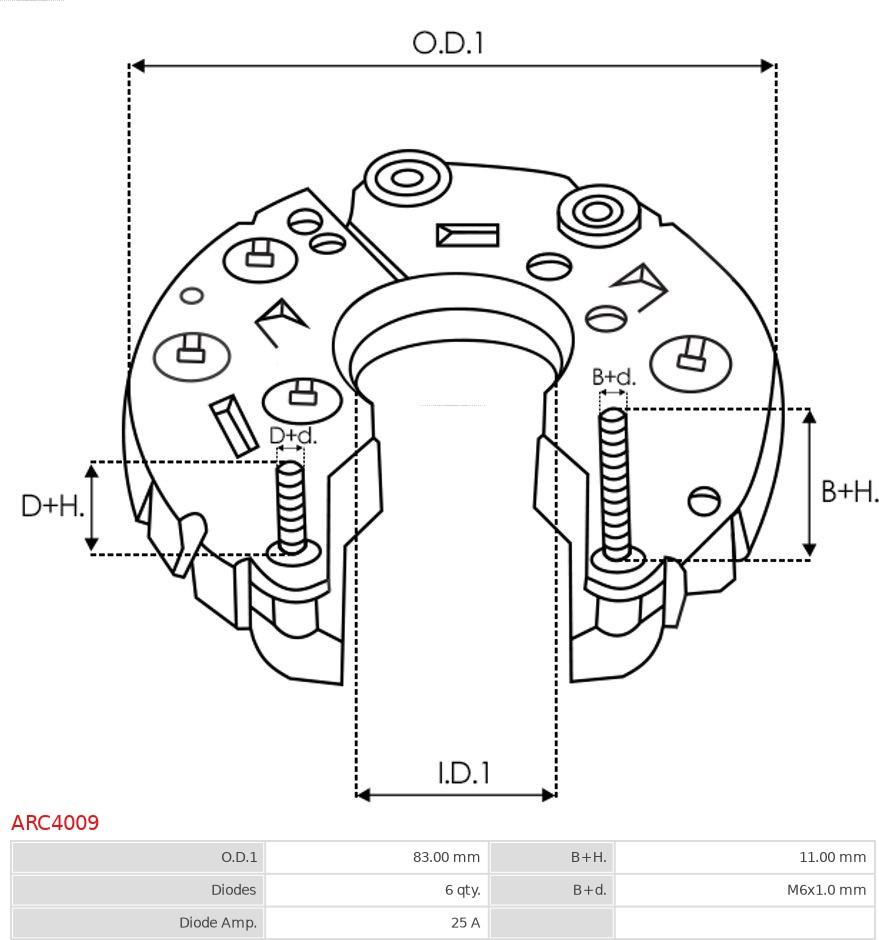 AS-PL ARC4009 - Випрямляч, генератор autozip.com.ua