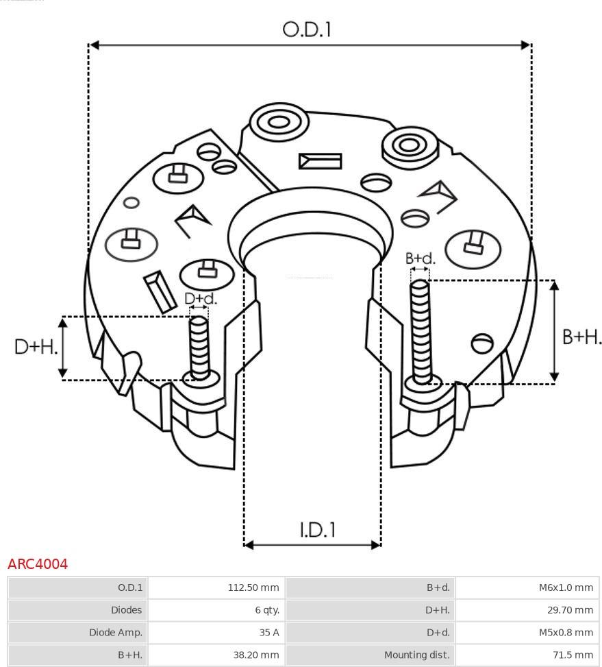 AS-PL ARC4004 - Випрямляч, генератор autozip.com.ua